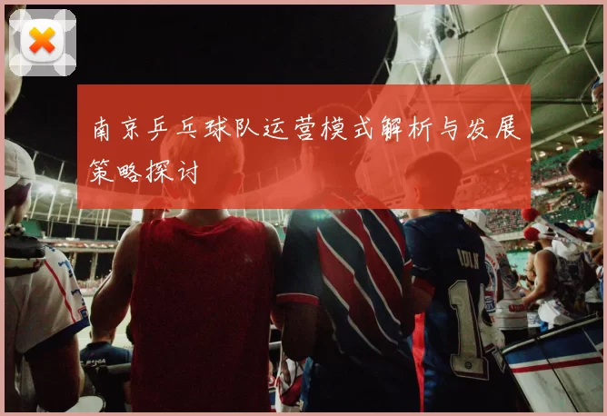 南京乒乓球队运营模式解析与发展策略探讨